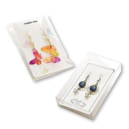 ピアスイヤリング専用台紙 名刺サイズ ホワイト