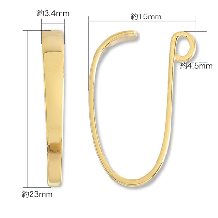 イヤーフック 裏カン付 ロジウムカラー