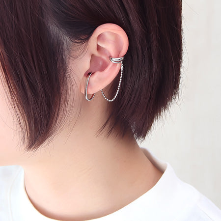 イヤーフック 裏カン付 ロジウムカラー