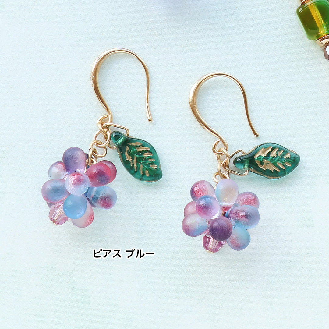 材料表No.ER0345 チェコビーズのナチュラルアクセサリー2種
