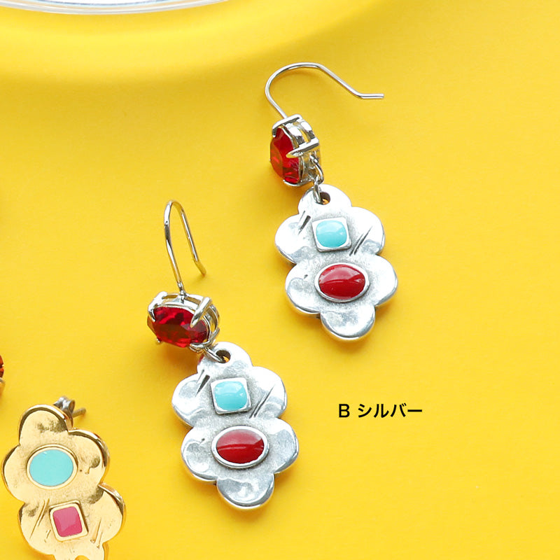 材料表No.ER0368 ギリシャパーツのアミュレットモチーフピアス3種