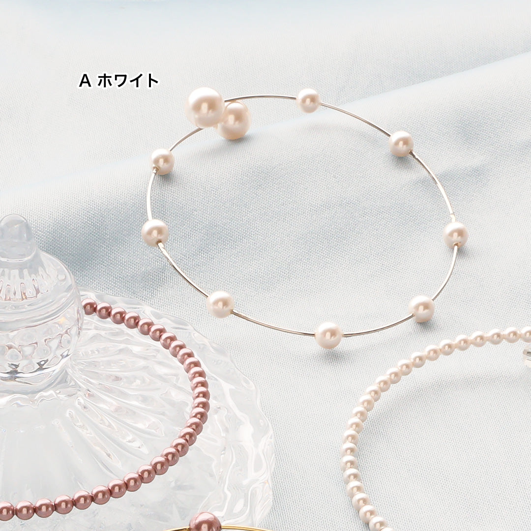 材料表No.ER0376 貴和クリスタルパールのブレスレット2種