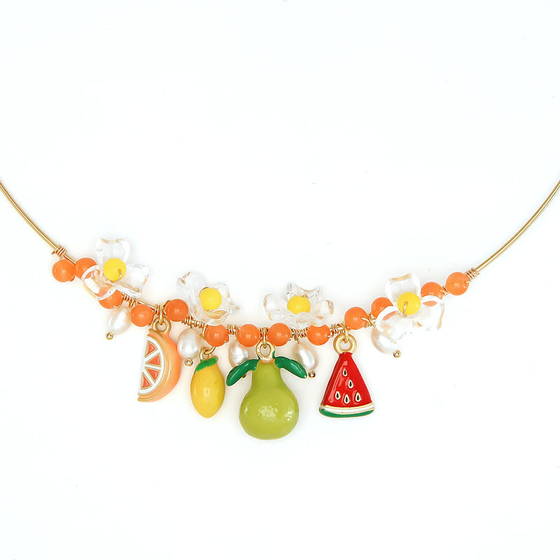 Material list No.ER0405 Spanish parts fruit motif necklace