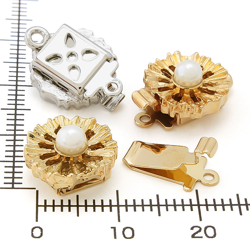 ドイツ製クラスプ フラワーNo.1 1連 ゴールド