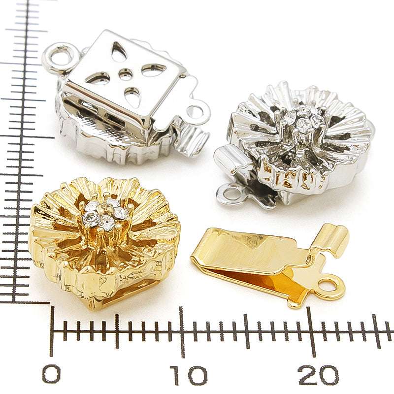 ドイツ製クラスプ フラワーNo.2 1連 ゴールド