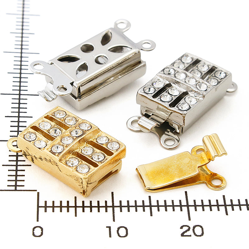 ドイツ製クラスプ レクタングル 2連 ゴールド