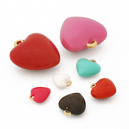 Charm Girls Heart White/G