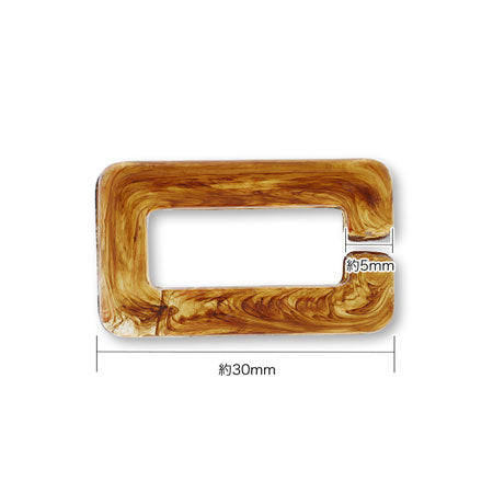 アクリルチェーンパーツ 小判スクエア フロスト