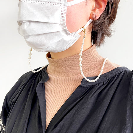 Metal fittings set for mask strap & neck gold