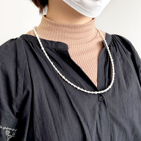 Metal fittings set for mask strap & neck gold