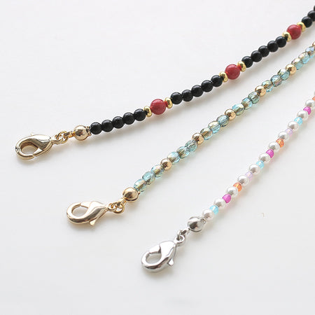 Metal fittings set for mask strap & neck gold