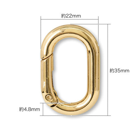 カラビナ 小判2 ゴールド