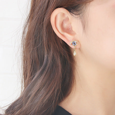 Recipe No.KR0189 Swing earrings of eye motifs 3 types