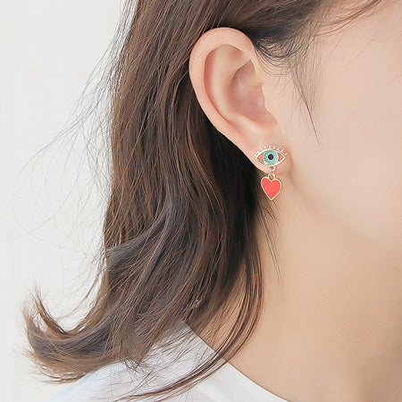 Recipe No.KR0189 Swing earrings of eye motifs 3 types
