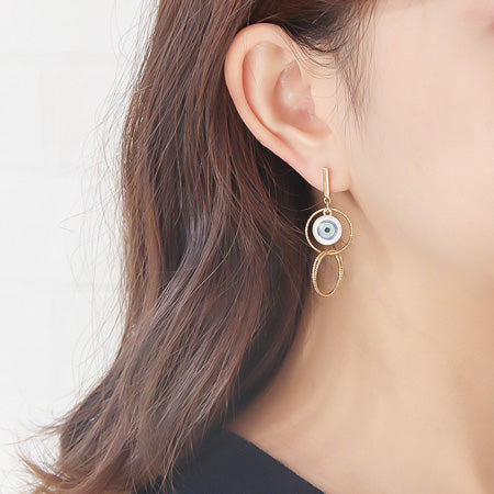 Recipe No.KR0189 Swing earrings of eye motifs 3 types