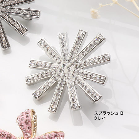 レシピNo.KR0280 クリスタルのフォーマルブローチ4種