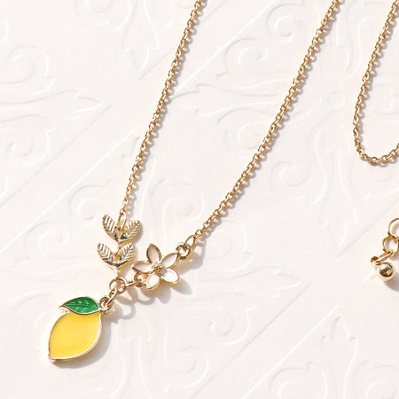 Recipe No.KR0292 Neck & earrings of lemon charm