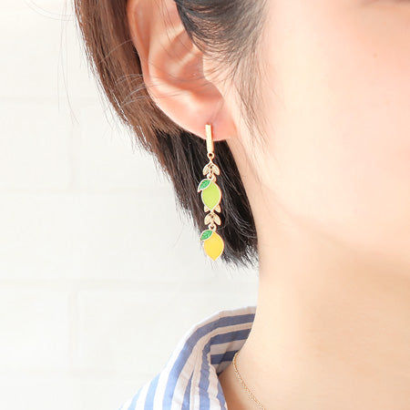 Recipe No.KR0292 Neck & earrings of lemon charm