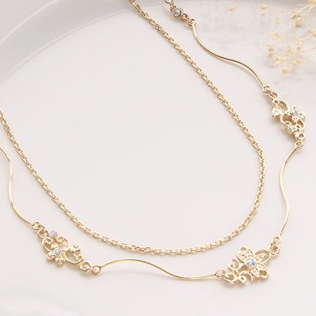 レシピNo.KR0295 フローラルブランチネックレス
