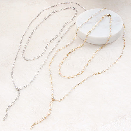 Recipe No.KR0327 Layered necklace of design chain