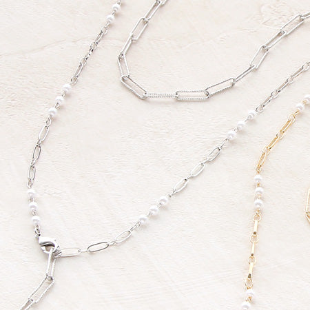 Recipe No.KR0327 Layered necklace of design chain