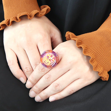 レシピNo.KR0396 UVレジンのしゃかしゃかハロウィンリング