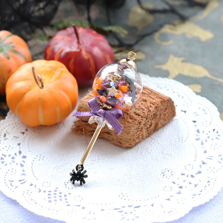 レシピNo.KR0397 ガラスボールのロリポップ風ハロウィンモチーフ