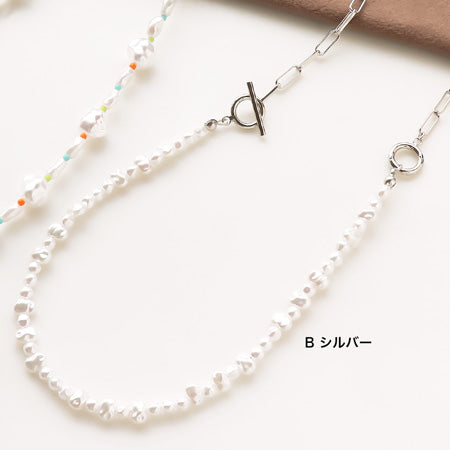 レシピNo.KR0409 プチバロックパールのネックレス2種