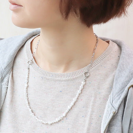 レシピNo.KR0409 プチバロックパールのネックレス2種