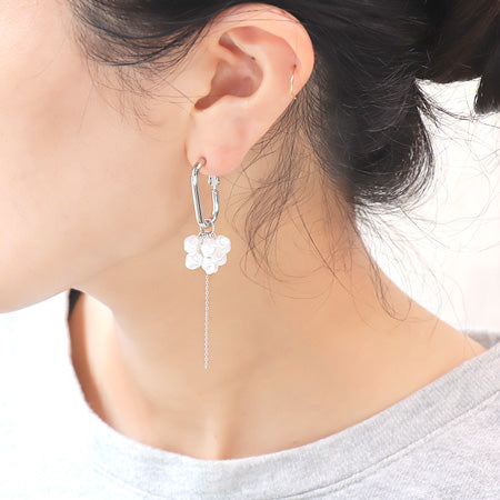 レシピNo.KR0410 プチバロックパールのフリンジピアス