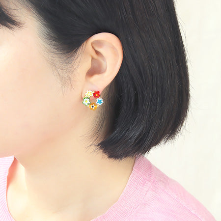 レシピNo.KR0424 ミルフィオリガラスのモチーフビーズアクセサリー4種