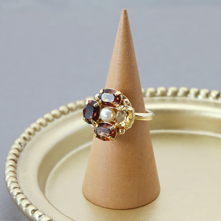 Recipe No.KR0433Kiwa crystalsflower bijou ring