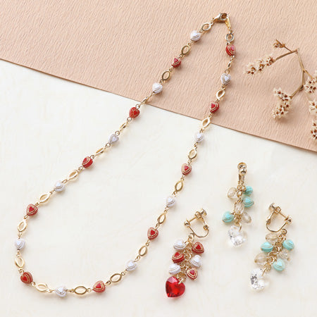 レシピNo.KR0485 ドイツ製アクリルのミニハートアクセサリー2種