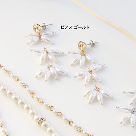 レシピNo.KR0489 パールのオケージョンアクセサリー2種