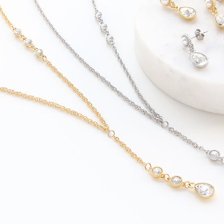 レシピNo.KR0491 貴和クリスタルのフレンチシックネック&ピアス