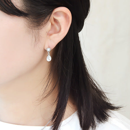 レシピNo.KR0491 貴和クリスタルのフレンチシックネック&ピアス