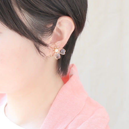 レシピNo.KR0501 桜のレジンイヤリング