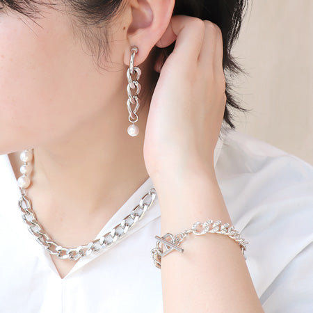 レシピNo.KR0503 アルミチェーンAL830LFのネック&ブレス&イヤリング