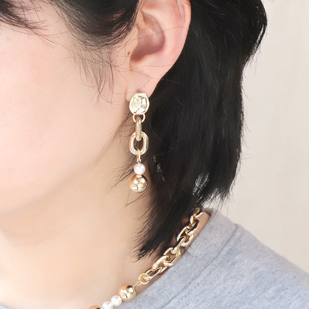 レシピNo.KR0504 アルミチェーンAL130-4Fのネック&ブレス&ピアス