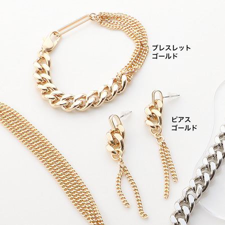 レシピNo.KR0505 アルミチェーンAL830Fのネック&ブレス&ピアス