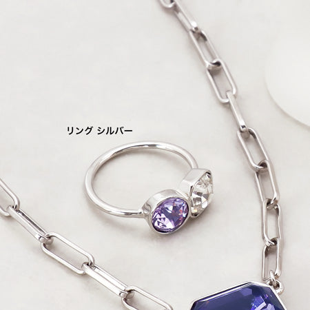 レシピNo.KR0515 貴和クリスタルエメラルドカットのアクセサリー3種