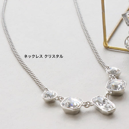 Recipe No.KR0518Kiwa crystalsbijou lane neck & earrings