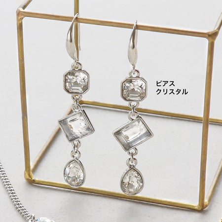 Recipe No.KR0518Kiwa crystalsbijou lane neck & earrings