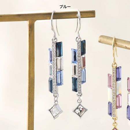 レシピNo.KR0530 貴和クリスタルのパヴェモザイクピアス