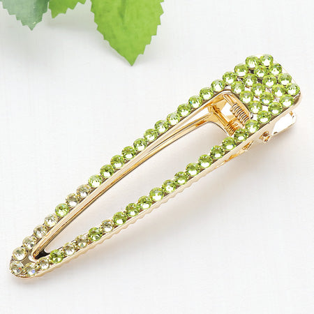 レシピNo.KR0559 貴和クリスタルのシトラスカラーヘアクリップ