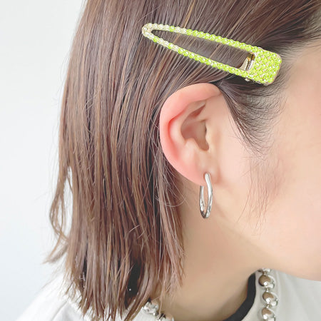 レシピNo.KR0559 貴和クリスタルのシトラスカラーヘアクリップ