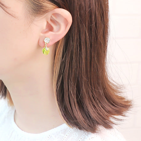 レシピNo.KR0560 貴和クリスタルのスウィングビジューイヤーアクセサリー3種