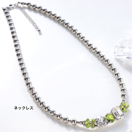 レシピNo.KR0561 貴和クリスタルのメタルミックスアクセサリー3種