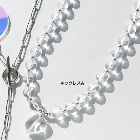 レシピNo.KR0572 ドイツ製アクリルプレーンハートのアクセサリー5種