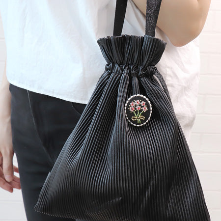 レシピNo.KR0583 貴和クリスタル スターフラワーの花束ブローチ